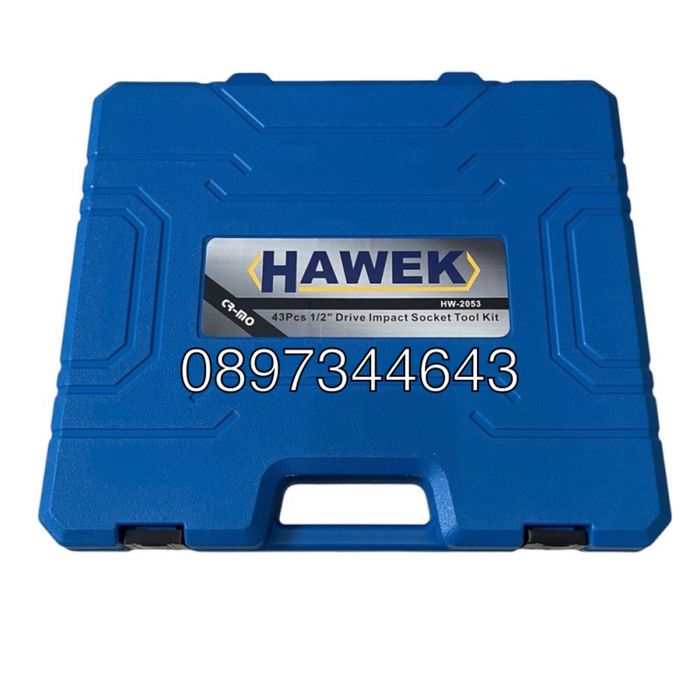 Ударни вложки и удължения 1/2“ комплект 43 части HAWEK