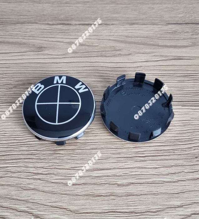Капачки за джанти на БМВ / BMW 56мм Чисто черни (Full Black)