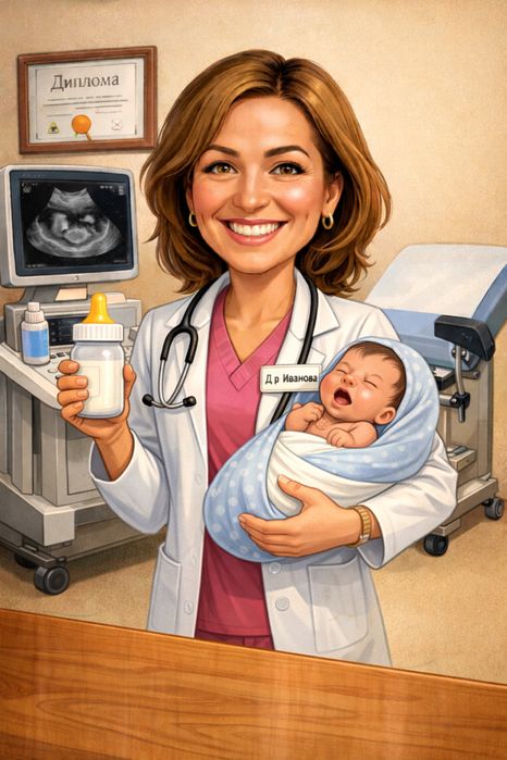 Дигитална Карикатура 10€ с рамка, 1,2,3 лица цената е една