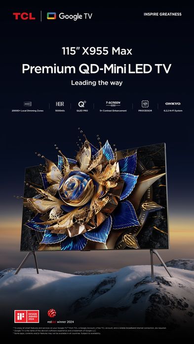 Супер Огромный Телевизор TCL 115X955 QD-MINI LED От официального дилер