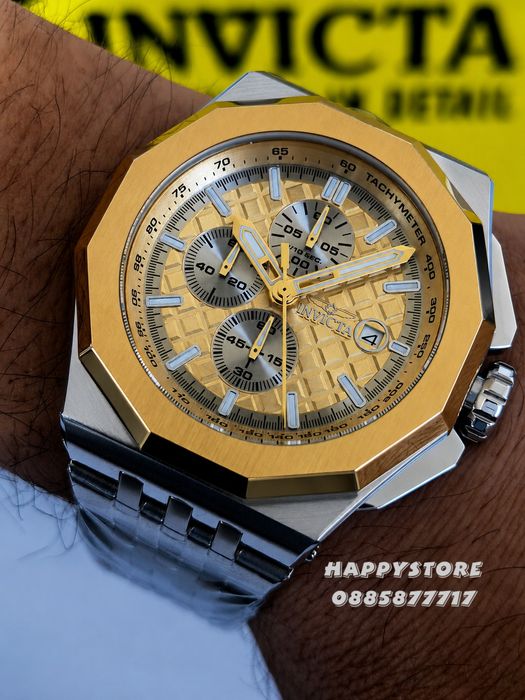 INVICTA Akula steel Gold dial 48 mm, Инвикта нов мъжки часовник
