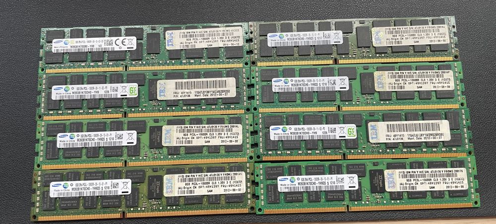 RAM server 8GB 16 GB 32GB 64GB DDR3L ECC RDIMM 1333MHz Samsung IBM