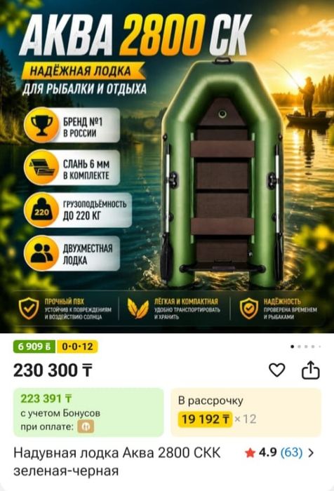 Надувная лодка, лодочный мотор