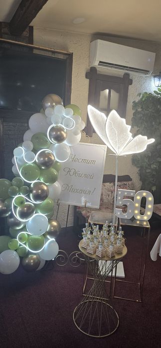 Украса за рожден ден,юбилей,кръщене,бал,сватба и др. Балони с хелий