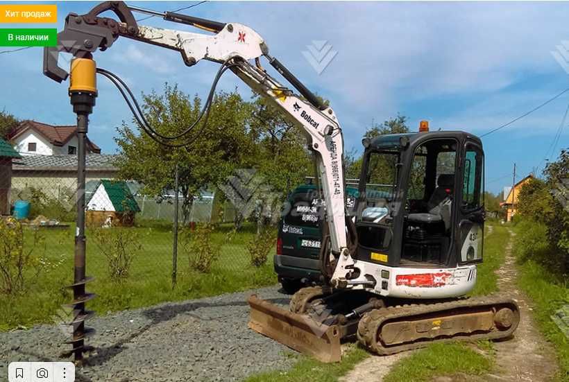 Ямобур (вращатель) на мини-экскаватор Kubota U30/36 Delta(Англия)