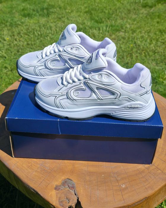 Дамски сникърси обувки Диор Reflective White Lux Sneakers