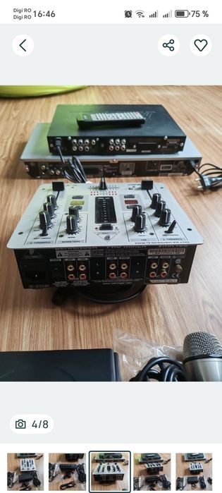 Mixer dvd microfoane