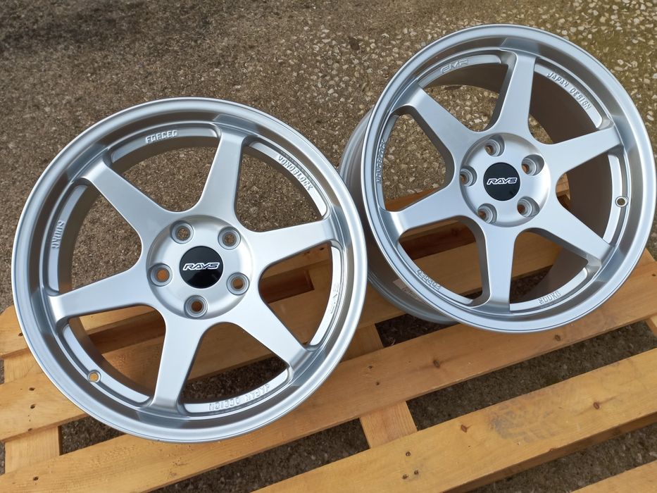 16"Rays T37 Volk Racing Silver 5х114.3 Чисто Нови 7.0ж ет35 Honda Mitsubushi Toyota Nissan Renault Subaru