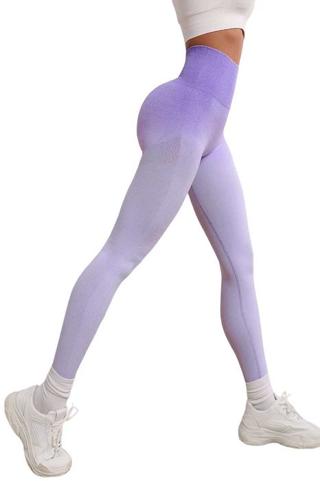 Colanti Fitness Dama Lungi Modelatori  Elastici Efect Push Up Lila M