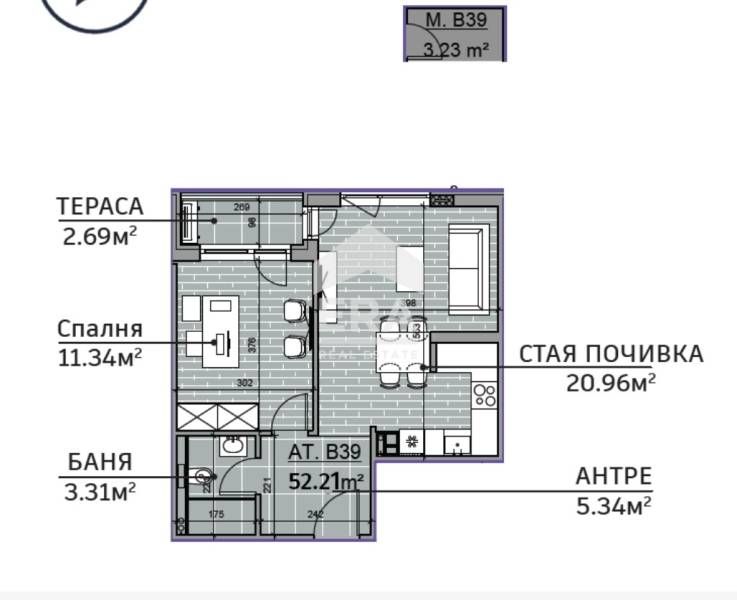 Продава се Двустаен апартамент в Варна, Възраждане 2 - 61 кв.м за 1003 €/кв.м - Снимка #4