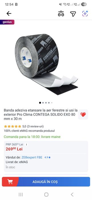 Banda etansare exterior Contega Solido Exo 80 mm x 30 m