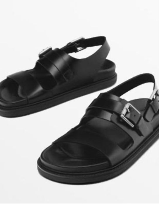 Сандалии кожаные Massimo Dutti