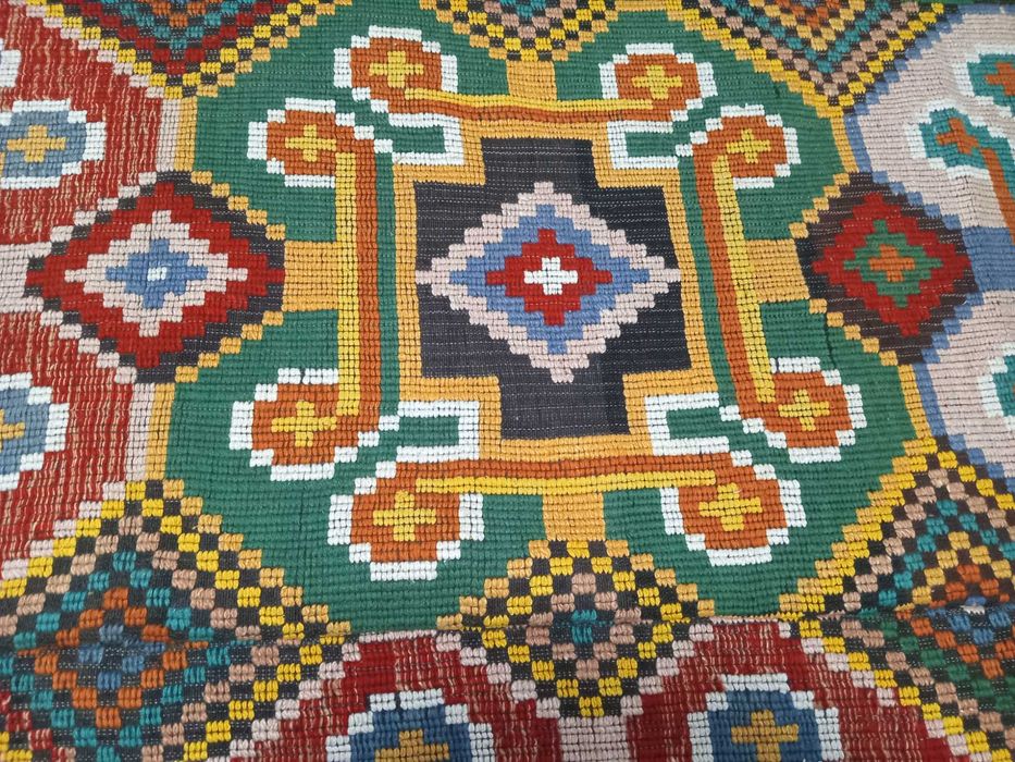 Macat vechi țesut manual ,Piesă autentică anii ’60–’70 Culori vii RAR