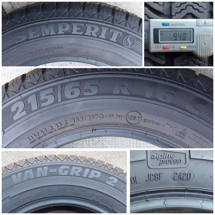 O bucată 215/65 R16C M+S iarnă - una Vredestein Semperit