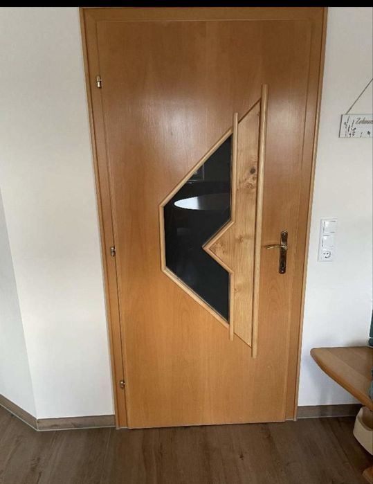 Ușă interior 100% lemn masiv plin – Germania • Cu broască + mânere