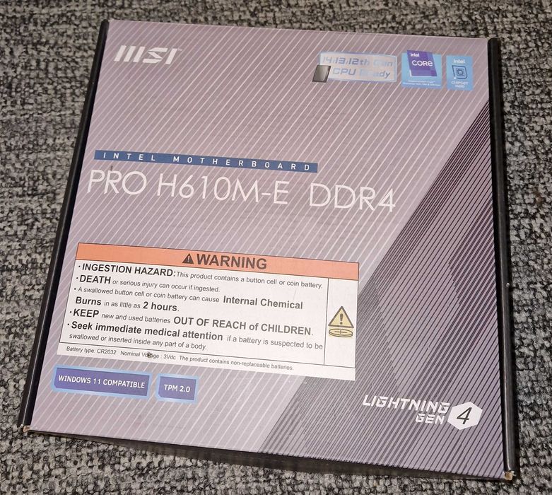 Kit  LGA 1700 MSI PRO H610M-E DDR4 + Intel I5 14400f (garantie 2028)