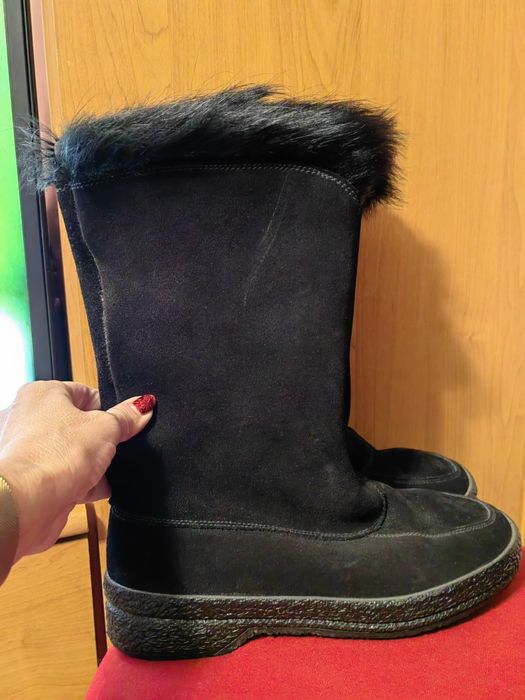 Оригинални ботуши на Vibram с косъм от канадски вълк