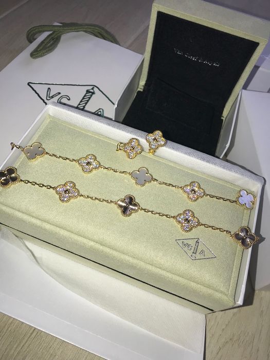 Van cleef гривна , колие , обеци