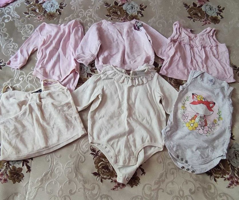 Платья, боди, майки, кофты на девочку 2-3 года разные