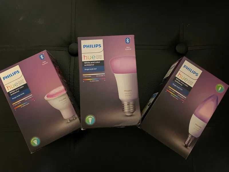 lilac Meaningful Imminent Becuri inteligente LED Philips Hue RGB GU10 / E14 / E27 | SIGILATE  Bucuresti Sectorul 4 • OLX.ro