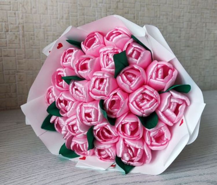 прекрасный букет из тюльпанов