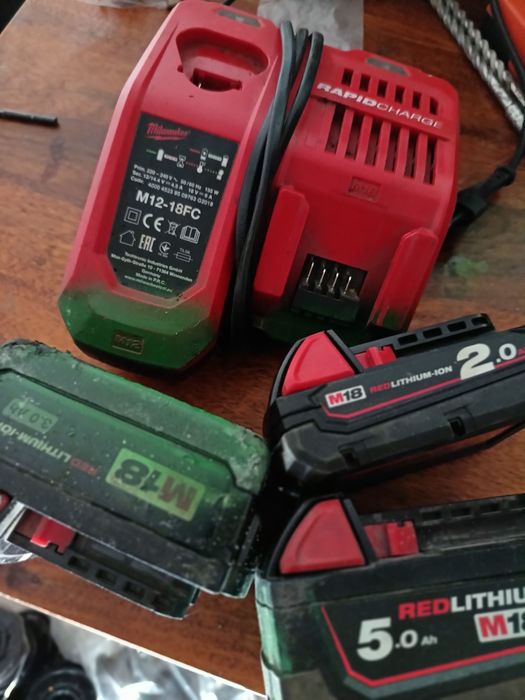 Milwaukee încărcător rapid+baterii