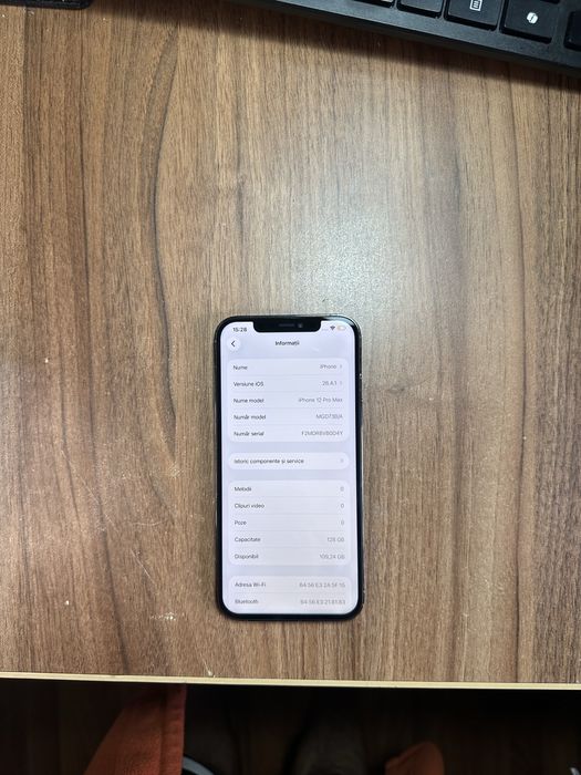 Iphone 12 pro max  space grey  128 gb 78%