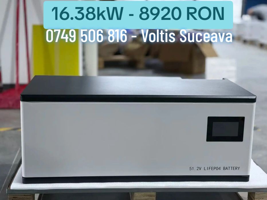 Baterie LiFePO4 16.4 kWh – Ideală pentru sisteme fotovoltaice - BMS JK 200A V19