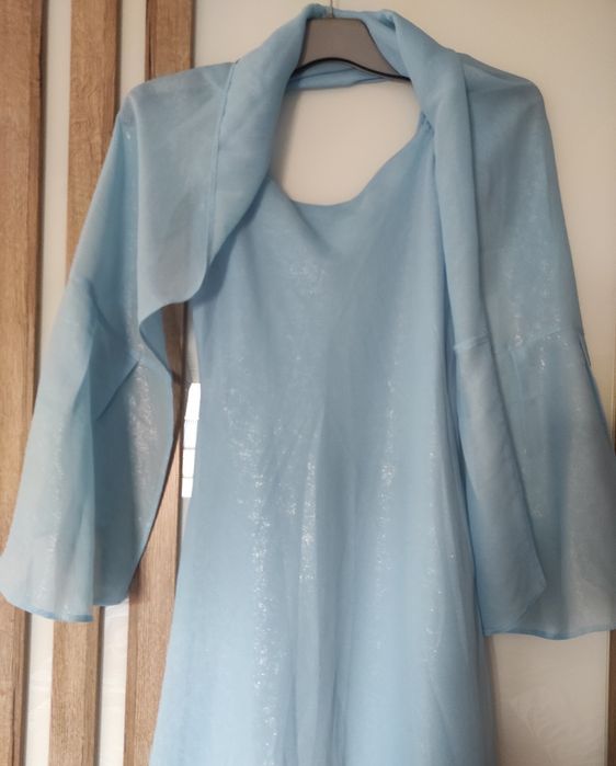 Rochie lunga albastru deschis