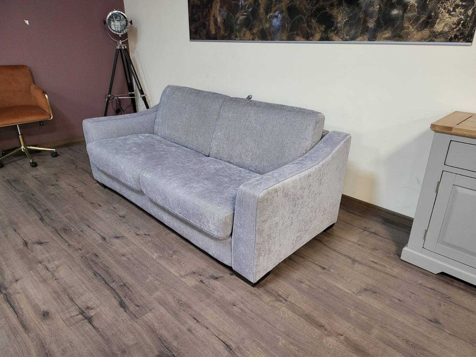 Сив диван от плат с функция сън "Myriad"
