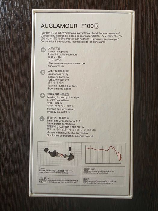 HiFi слушалки Auglamour F100, динамични, in-ear