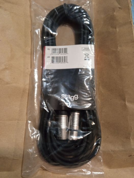 Cablu pentru microfon, Stagg, XLR, 6 m, Negru