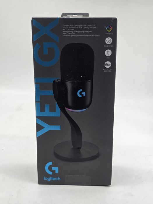 Microfon Gaming Logitech Yeti GX Dynamic RGB, LIGHTSYNC - Negru, SIGILAT