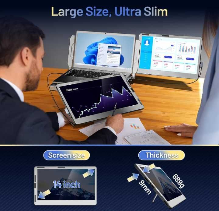 Teamgee F2 portabil dual screen