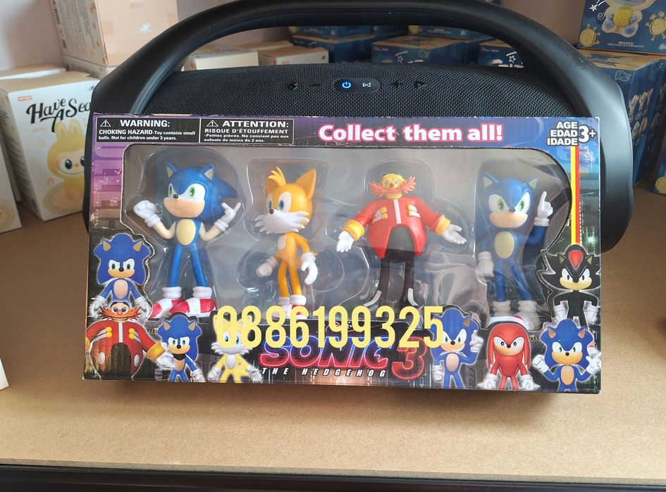 Комплект 4 броя фигурки Соник Sonic 3, Фигурки Sonic