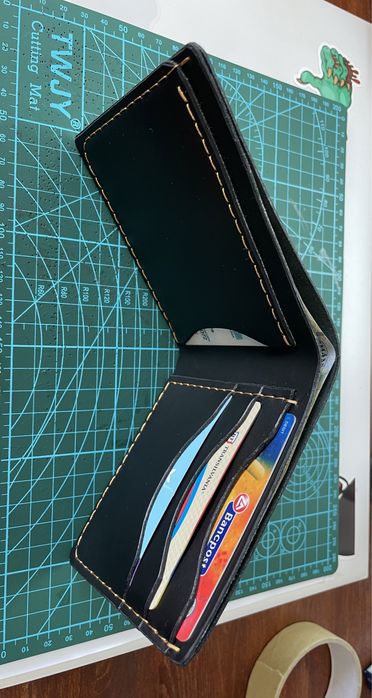 Portofel portcard piele naturala handmade