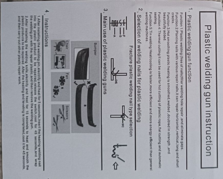 Ciocan de lipit plastice