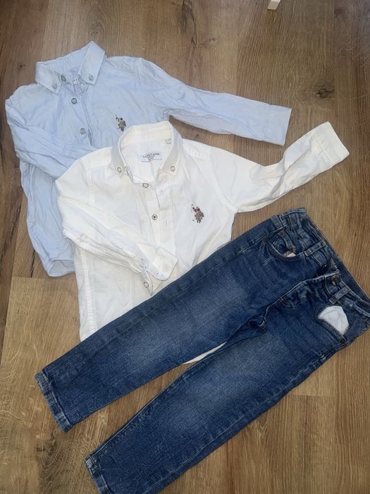 Дрешки за момченце Zara, HM, US Polo 4 год