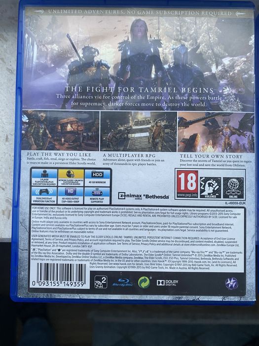 The Elder Scrolls ONLINE игра за PS4