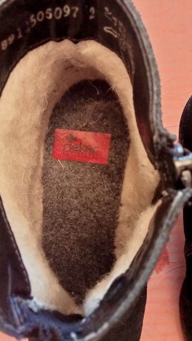 Замшевые сапожки Rieker