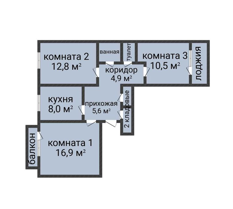 3-комн.ул.пл. в р-не СХИ