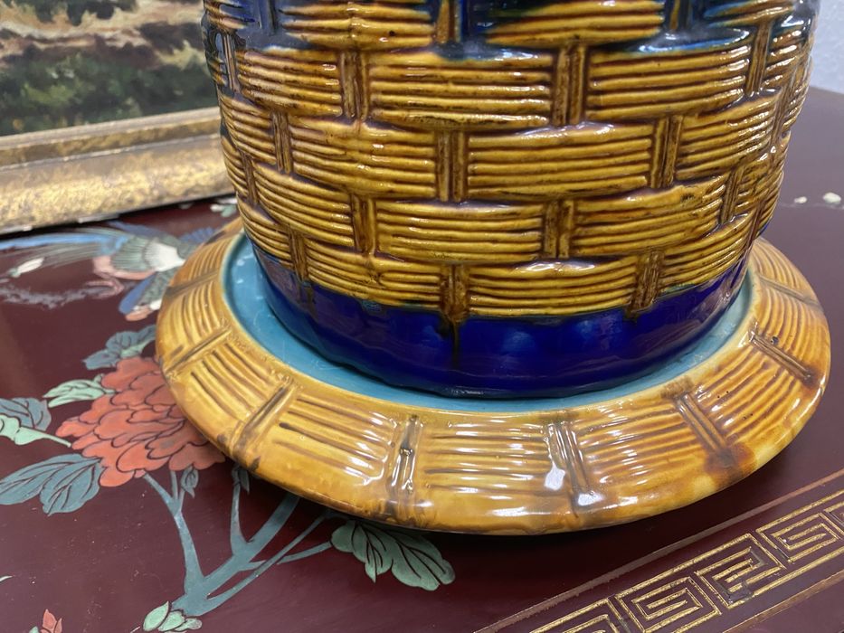 Порцеланов съд за масло Butter Dish Art Nouveau Франция 1900