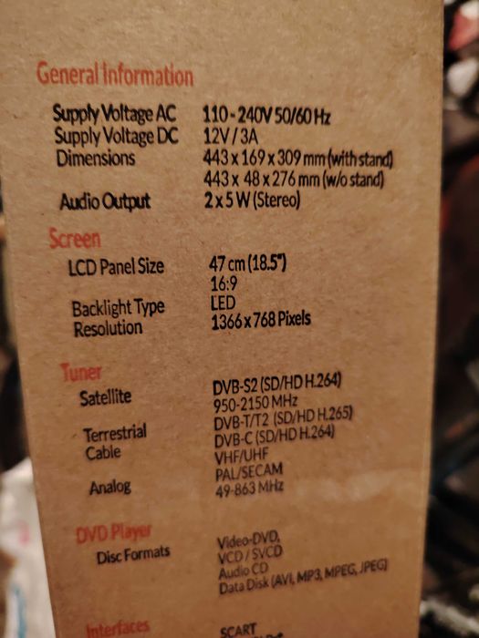 Телевизор XORO 18,5 инча