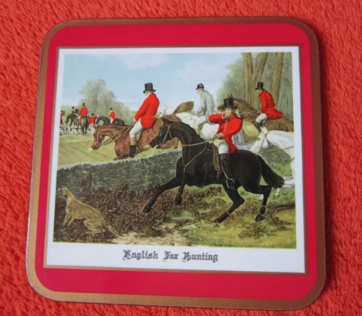 cadou rar arta placemats coasters litografii Pimpernel, Anglia '70