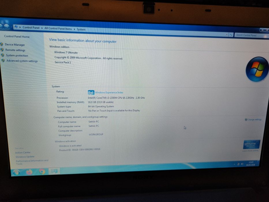 Sony Vaio SVE14AA11M