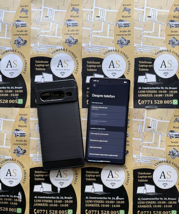 Google Pixel 7 Pro 5G 256Gb 12Gb Ram Black Spate fisurat