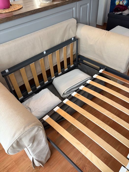 Двуместен разтегателен ikea ektorp с ракла