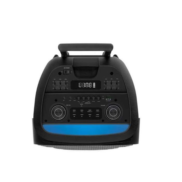Преносима караоке тонколона Cobra 18 инча 4600W  EXTRA BASS, 15000mAh батерия и два безжични микрофона.