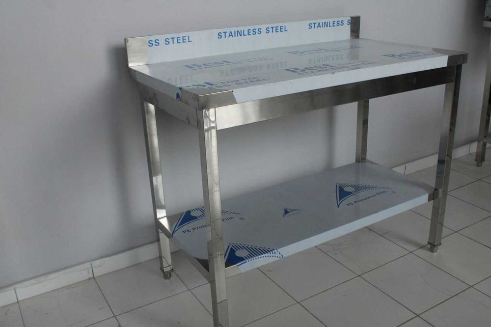 Стол  с решёткой для ресторана из нержавейки. Nerjaveyka stol