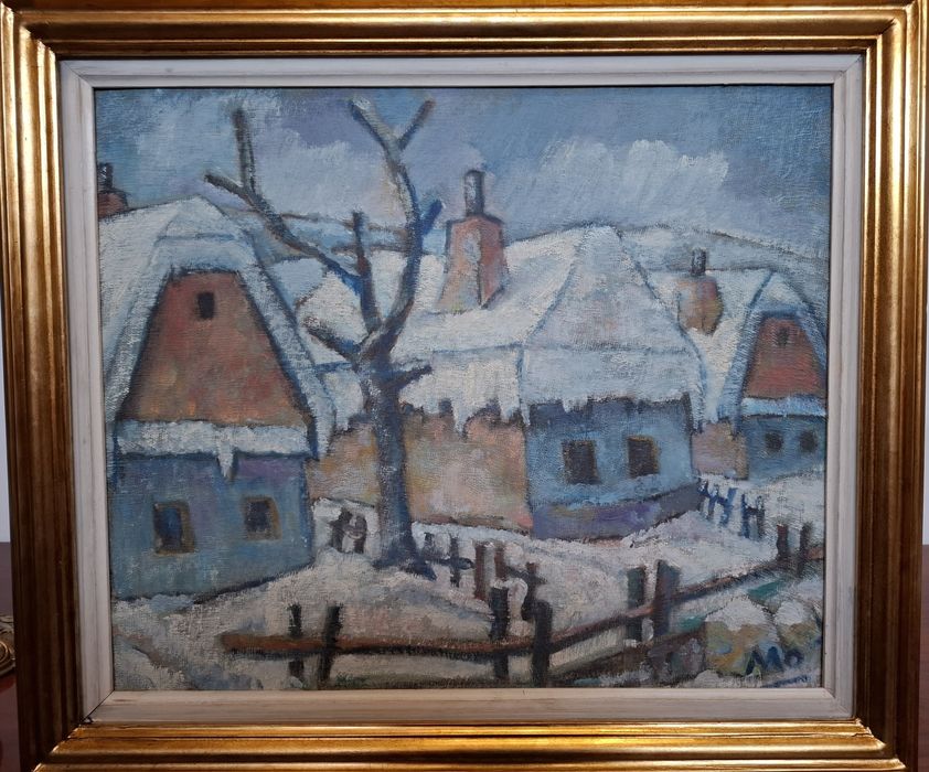 Tablou ulei pe panza caserata semnat Mohy Akexandru.